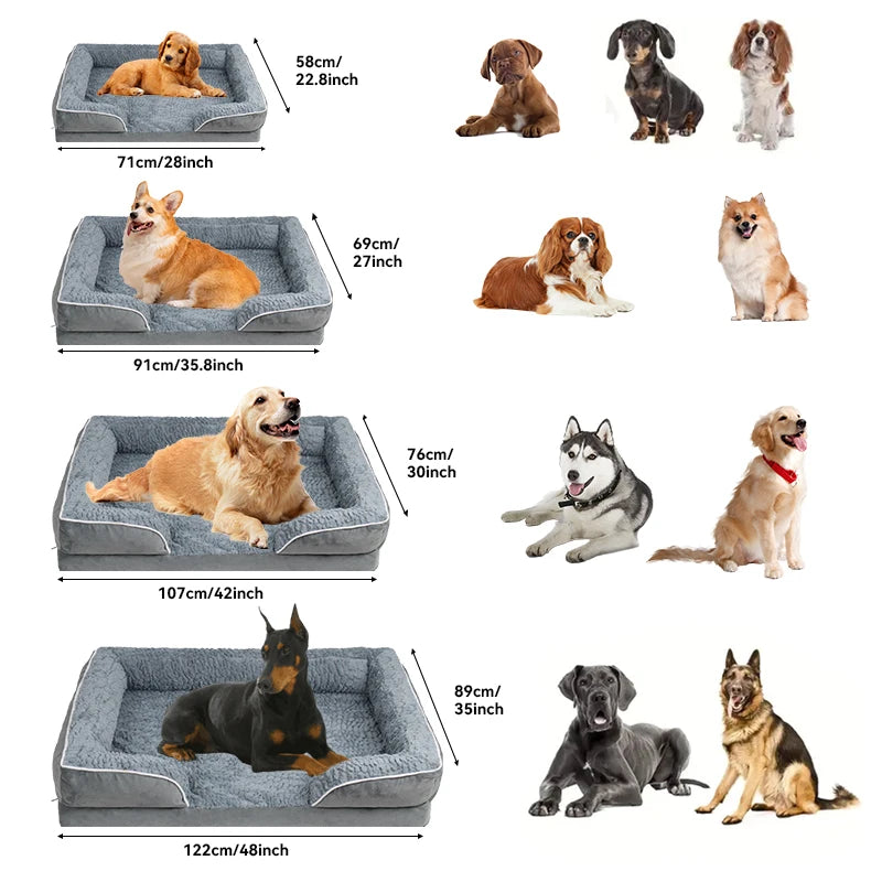 1 removable and clean dog sofa bed, anti-slip bottom, egg convex foam sponge, suitable for small and medium-sized dogs and cats